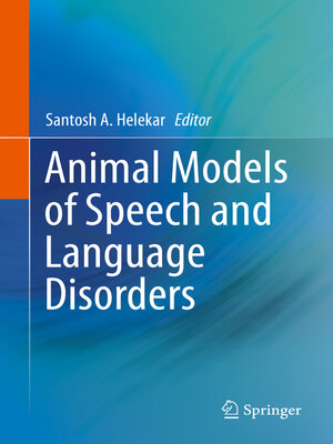 cover image of Animal Models of Speech and Language Disorders